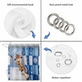 thumbnail image 4 of Funny Giraffe Shower Curtain, Waterproof Shower Curtains for Bathroom, Cute Art Modern Lovely Animals on Showering Washable Fabric Bathtub Curtain Set Bath Decor with 12 Hooks 48"x72", 4 of 8