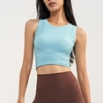 thumbnail image 4 of Lolmot Débardeur pour Femmes, Blouse de Sport Unie à Col Rond avec Coussin de Poitrine, 4 of 4
