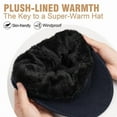 thumbnail image 3 of WMCAPS Mens Winter Beanie with Brim - Fleece Lined Thermal Knit Visor Hat for Cold Weather (Gray), 3 of 13