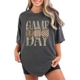 thumbnail image 6 of Game Day Football Shirt for Women Camo Leopard Graphic Tee, Ivory Shirt, L, 6 of 8