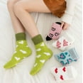 thumbnail image 4 of 5 Pairs Of Fuzzy Socks for Women,Cozy Slipper Socks,Soft Winter Warm Home Sleeping Christmas Socks, 4 of 5
