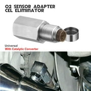 Engine Light Adapter CEL Eliminator Mini Catalytic Converter Oxygen O2 Sensor CEL M18X1.5, 1 Pack