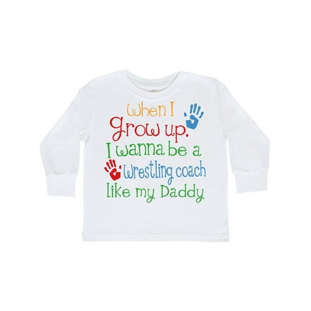 

Inktastic Wrestling Coach like Daddy Gift Toddler Boy or Toddler Girl Long Sleeve T-Shirt