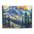 thumbnail image 5 of PRATYUS Mountain Tapestry Wall Hanging Forest Trees Art Tapestry Sunset Tapestry Road in Nature Landscape Home Decor for Room  Painting, 5 of 6