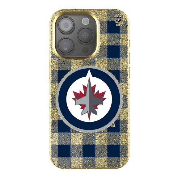 Keyscaper  Winnipeg Jets Plaid Bling iPhone Case