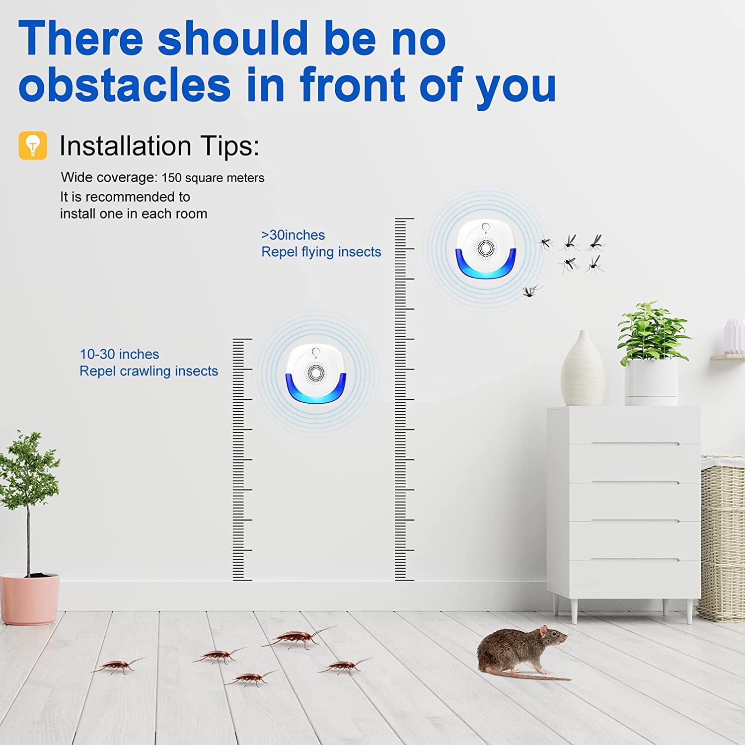 Buy Ultrasonic Pest Repeller, 6 Pack Electronic Pest Repellent Plugin