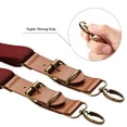 thumbnail image 2 of Buyless Fashion Leather End 2 Pack Suspenders for Men - 48" Elastic Adjustable Straps 1" - Y Back with Metal Hooks - 5139-2-Burgundy, 2 of 7