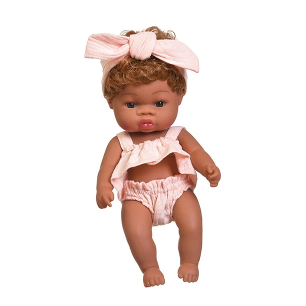 Muñecfroamericana negra para , para jugar para , perfectas para de cumpleaños Naranja rosa Yotijar muñeca renacida