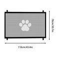 thumbnail image 2 of Adjustable Dog Gate for Stairs & Doorways, 30.7" Tall Pet Safety Gate with Breathable Mesh Screen, Indoor Barrier Fits 43.4" Wide Openings for Puppies & Dogs, 2 of 3