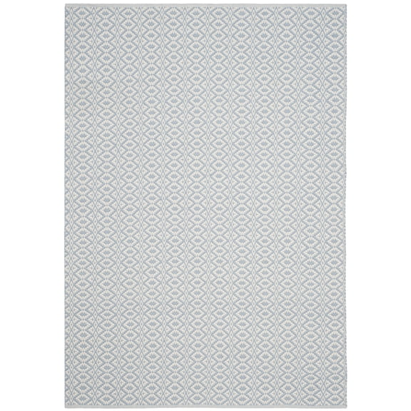Safavieh Montauk Corrine Geometric Cotton Area Rug, Ivory/Light Blue, 5' x 7'