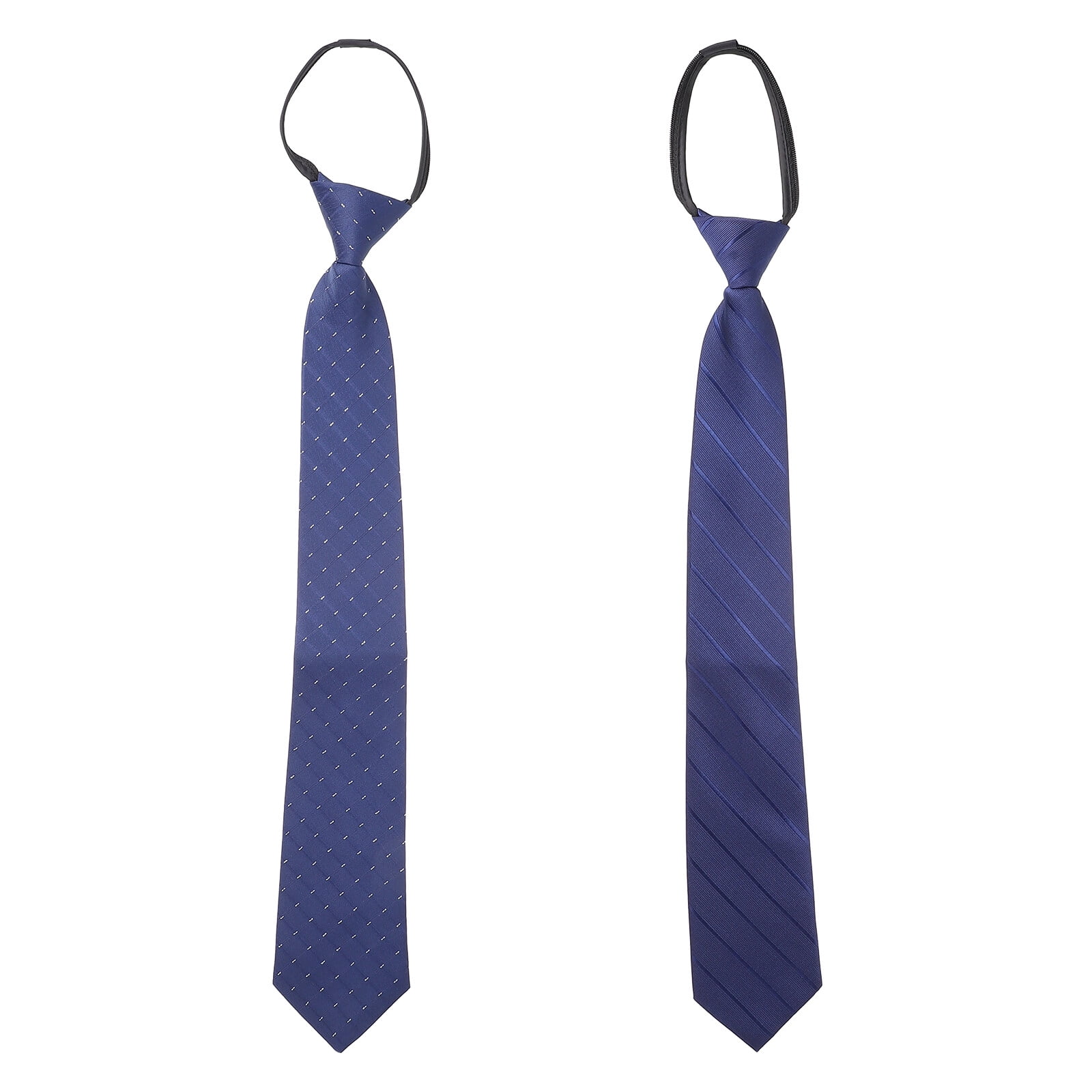 OUNONA 2Pcs Zipper Neck Ties Men Ties Business Style Ties Men's Suits Ties Decor