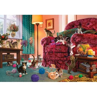 Edward Gorey Cat Fancy 1000-Piece Jigsaw Puzzle - 20x27 Inches - Pomegranate Art Puzzle