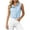 Light Blue, variant on Feancey Sleeveless Work Shirts for Women Ruffled Trim Stand Collar Summer Tank Tops Lightweight Loose Fit Casual Blouses Dressy Trendy Going Out Tank Top Khaki S