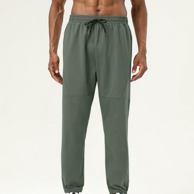 LYMAYTER Men's Quick-Dry Gym Pants Breathable Workout Training Lightweight Moisture-Wicking Activewear