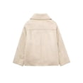 thumbnail image 3 of Veste en Fausse Fourrure d'Hiver pour Femmes, Manches Longues, Col Chic, Manteau Court Chaud, 3 of 19