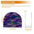 thumbnail image 4 of Yayeee Napkin Holder for Table Set of 2 Kitchen Paper Tissue Organization, Purple Waves Pattern, 4 of 8