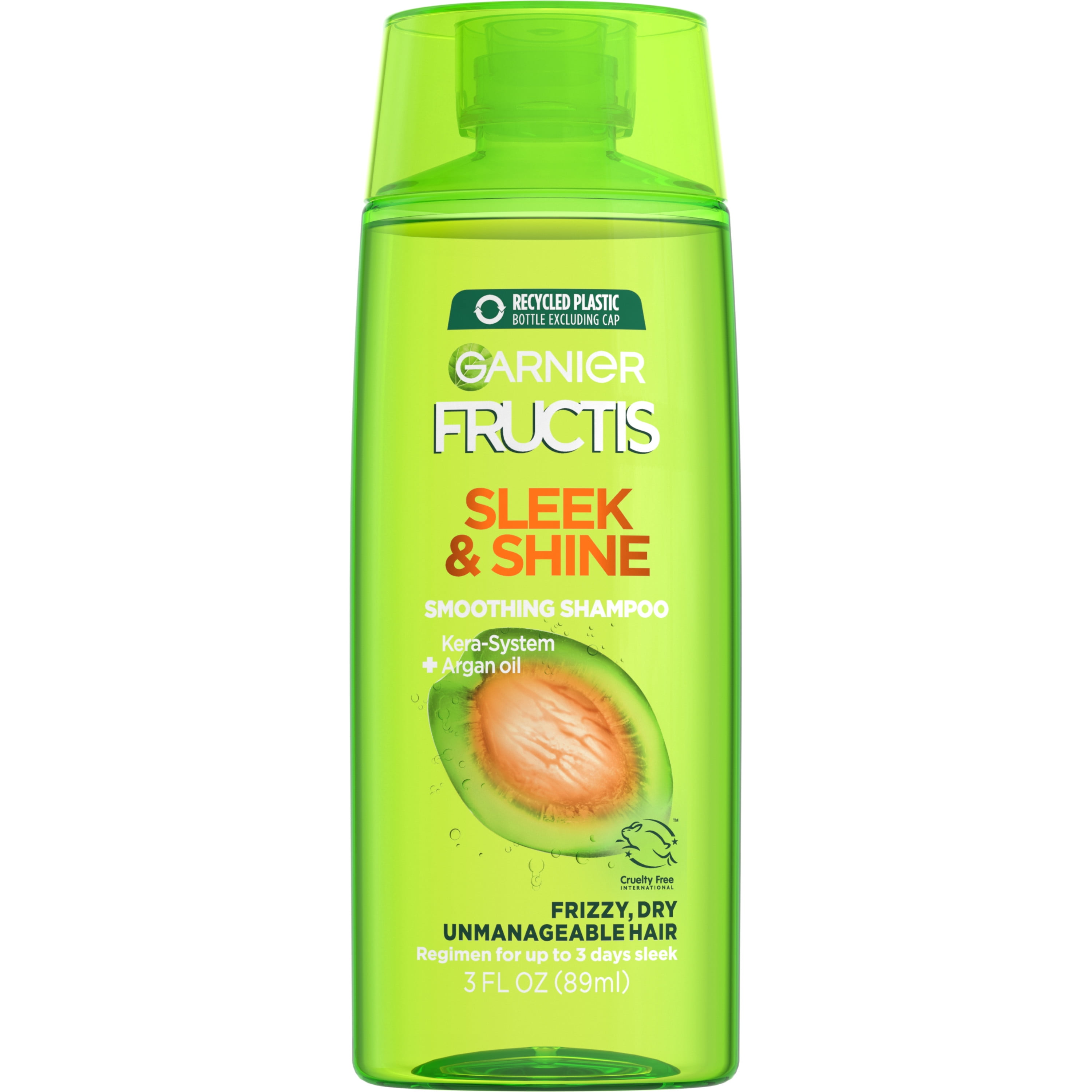 Garnier Fructis Sleek & Shine Smoothing Shampoo for Frizzy, Dry Hair, 3 fl oz