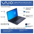 thumbnail image 4 of Laptop Vaio Intel Core 7 Ultra Meteor lake 155H 12va generación 8 núcleos, VWTC7M164B-FE 32GB RAM 2TB SSD Gris, 4 of 5