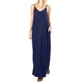 thumbnail image 2 of Mengpipi Women's Summer Sleeveless V Neck Casual Flowy Pockets Loose Maxi Dress,Dark Green, 2 of 4