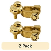 (2 pack) EverStart Auto Top Post Brass Battery Terminal, Fit Positive and Negative Posts