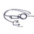 thumbnail image 3 of 1PC All Stainless Steel Lip Ring Vertical Labret Piercing Chain Ear Hoop Shinichi Okazaki  Body Jewelry Anime Cosplay Prop FJH, 3 of 6