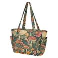 thumbnail image 2 of FORMRS Tote Bag for Women Quilted Large Capacity Travel Work Carry On Shoulder Handbag, Floral Mushroom, 2 of 7
