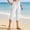 White, variant on BUIGTTKLOP Women's Long Hiking Shorts with Zipper Pockets Lightweight Quick Dry Below The Knee Capris for Women
