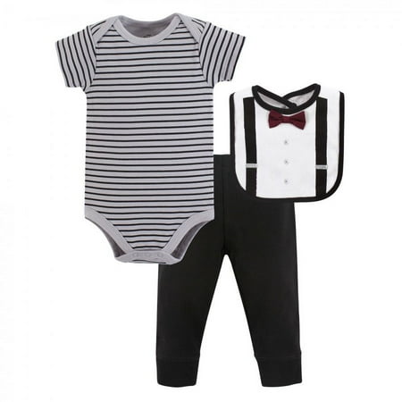 UPC: 0660168722352 | Little Treasure Baby Boy Bodysuit  Pant and Bib  Man Of Your Dreams  0-3 Months