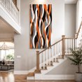 thumbnail image 4 of Canvas Wall Art, Abstract Stripes Framed Canvas Prints for Hallway Bedroom, Retro Modern Orange Black Gray Lines Oversized Gallery Wrapped Wall Decor for Home Office, Gifts, 24"x48" Ship Next Day, 4 of 9