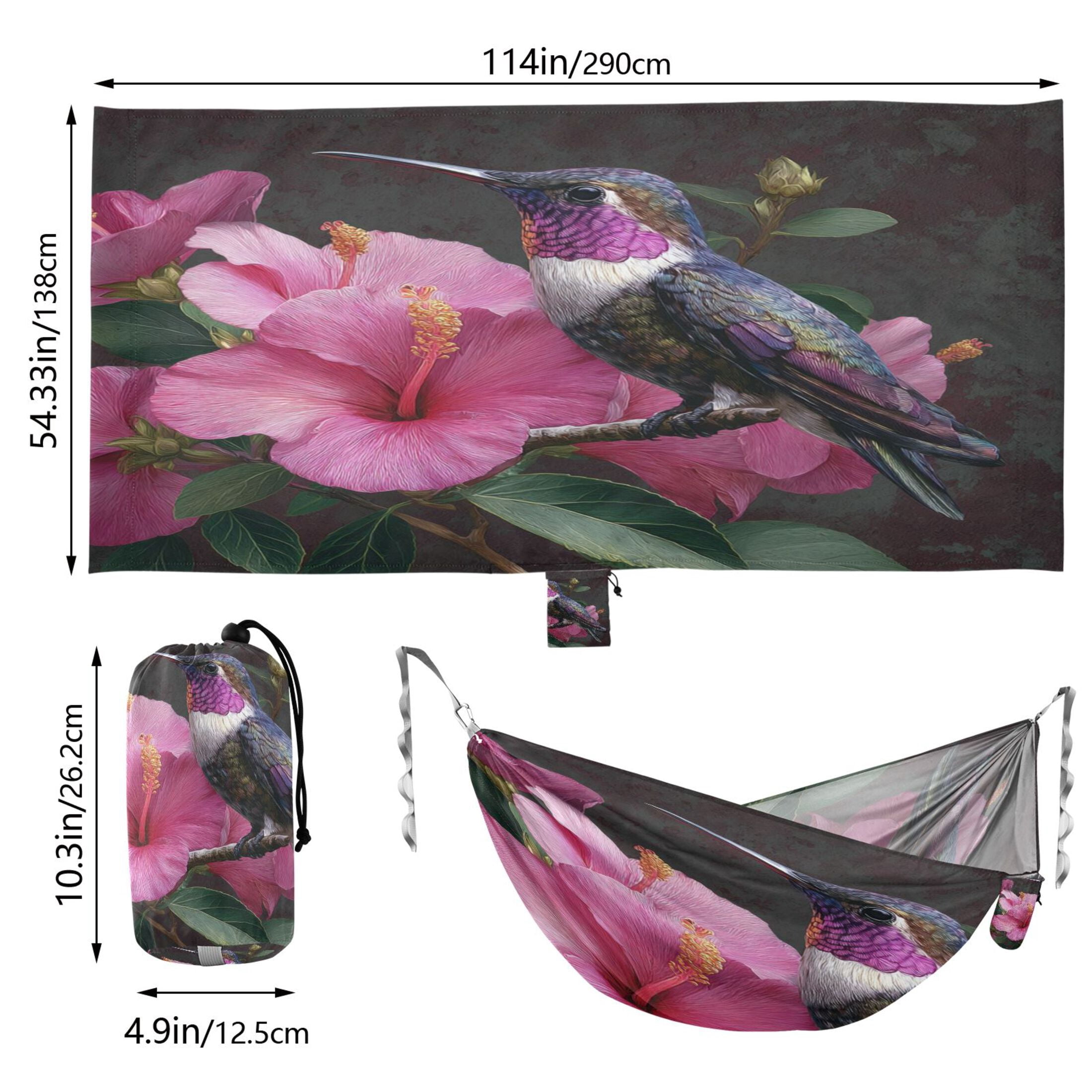 Hanging Hammock Portable Travel Camping For Outdooor Beach Camping Hiking A Beautiful Hummingbird