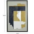 thumbnail image 5 of 24" x 36" Layered 3D Textured Abstract Framed Wall Art with Gray Backing and Navy Blue Accent, by DecMode, 5 of 14