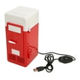 thumbnail image 3 of Mini Réfrigérateur USB Refroidisseur de Boissons Canettes Refroidisseur Réchauffeur Réfrigérateur pour Ordinateur Portable Chambre, Réfrigérateur Froid Portable pour Soda Refroidisseur de Canette Simple Rouge Alimenté par USB Rétro Réfrigérateur Bureau, 3 of 7