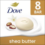 Dove Beauty Bar Womens Bath Soap Shea Butter, 3.75 oz 8 Bars