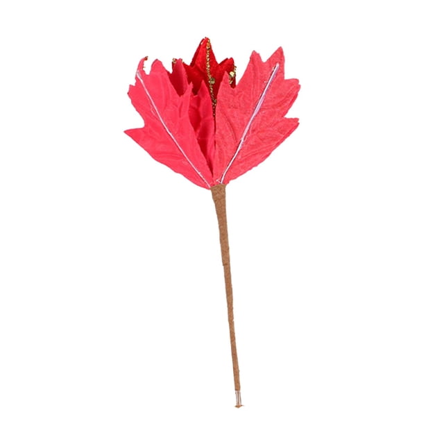 Adornos navideños artificiales Zulema Arreglo floral Brillo Flor navideña Rojo Guirnalda de flores