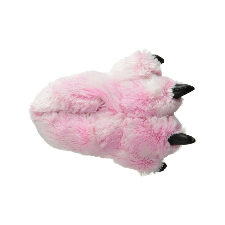 Wishpets Pink Bear Animal Furry Fuzzy Soft Paw Claw Slippers Shoe -