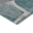 thumbnail image 3 of Addison Rugs Mayfield Premium Machine Washable Transitional Blocks Teal Rectangle Rug, 10' X 14' Machine Washable Transitional Blocks Teal Oversized Sherpa Throw Blanket, 3 of 6