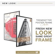 MCS Trendsetter 24x36 Poster Frame Black High-Gloss, Vertical & Horizontal Wall Hanging Large Picture Frame for Photos, Posters & Art Prints (1-Pack)