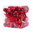 thumbnail image 4 of Bolas de Navidad Adornos Colgantes Adornos decorativos Colgantes de Navidad inastillable para el hogar Interior Exterior Guirnalda , Rojo Macarena bolas colgantes, 4 of 8