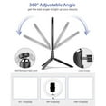 thumbnail image 6 of BlitzWolf 10.2" LED Ring Light with Tripod, Desk Makeup Light Stand with Phone Holder, Flash Ring Studio Kit for iPhone YouTube TikTok, Black, 6 of 8