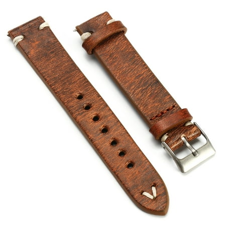 Women/Men Watch Band Straps Vintage Style Distressed Leather Strap with Stitching | Walmart Canada