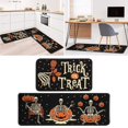 thumbnail image 2 of Popular Home Essentials, 2 Piece Halloween Kitchen Decor Rugs Set Skeleton Pumpkin Kitchen Rugs and Mats Non Washable Absorbent Kitchen Accessories Decoration Floor Mats 15.7x23.6+15.7x47, 2 of 9