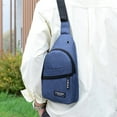 thumbnail image 6 of Xfvqtps Mens Crossbody Bags with Earphone Hole Simplicity Adjustable Shoulder Strap Sports Fashion Travel Hiking Shoulder Bags Blue, 6 of 8