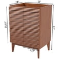 thumbnail image 5 of JONATHAN Y Calandre 24 in. W x 18 in. D x 33 in. H, Thin Linear Slat 2-Shelf, Bath Vanity Cabinet ONLY, Walnut, VAN1005B, 5 of 7