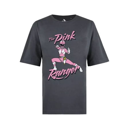 POWER RANGER PRINTED THREE QUARTER SLEEVE SIDE POCKET T-SHIRT FOR WOMEN'S