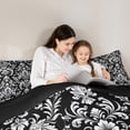 thumbnail image 5 of Manfei Boho Damask Adult Bedding Comforter Set, Retro Western Flower Print Twin Comforter Sets, Mandala Bohemian Style Reversible Bedding Set, Microfiber Bedroom Decor, 2 Pieces, 5 of 8