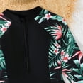 thumbnail image 5 of WOXIHUAN Girls Rash Guard Swimsuit 2 Piece Cute Graphic Long Sleeve Zipper Bathing Suit with Pants Kids Summer Beach Pool Skirt Sets Swimwear Black 2 8-9Years, 5 of 7