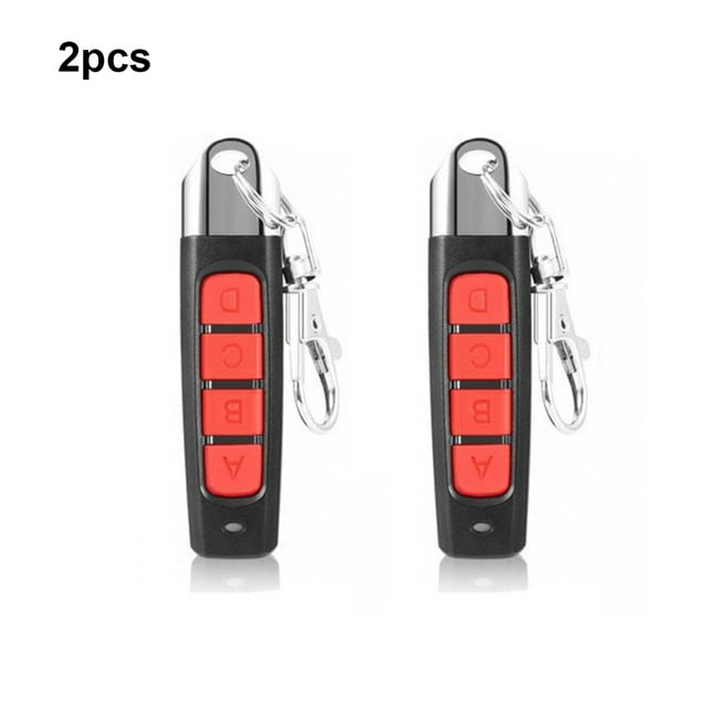 2 Pieces ABS Garage Door Remote Controller Handheld Stylish Control 4 Button Replacement 4 Button Multifunctional Gate Duplicators Copier Red