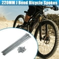 thumbnail image 2 of 36pcs 14G J Bend Bicycle Steel Spokes 220mm 8.66" Cycle Spokes with Brass Nipples for Mountain Bike MTB, 2 of 6