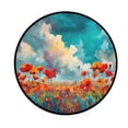 thumbnail image 2 of 36.2 Inch Round Floor Mat Beautiful Flower Field Carpet Decor Rug for Living Room Bedroom, 2 of 6
