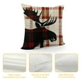 thumbnail image 4 of Qinduosi Pack of Black Red Buffalo Plaid Dear Moose Elk Christmas Linen Throw Pillowcase Personalized Cushion Cove Decorative Pillow Square Inches¡­, 4 of 5